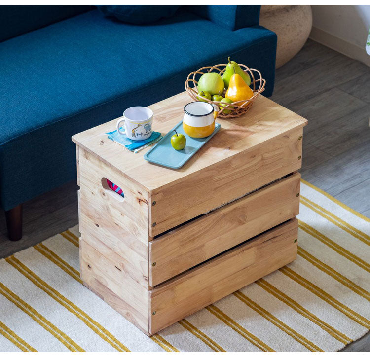 収納スツール 天然木 幅55cm コンテナボックス 玄関 リビング 木目 シンプル おしゃれ 北欧 ナチュラル コンパクト 新生活 一人暮らし ナチュラル NATURAL SIGNATURE(代引不可)