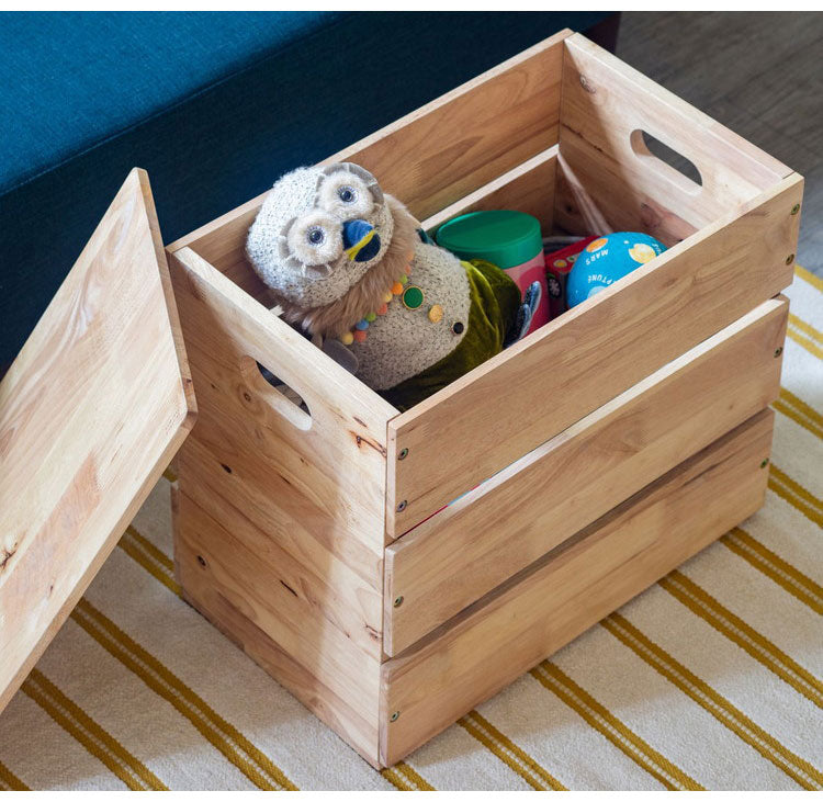 収納スツール 天然木 幅55cm コンテナボックス 玄関 リビング 木目 シンプル おしゃれ 北欧 ナチュラル コンパクト 新生活 一人暮らし ナチュラル NATURAL SIGNATURE(代引不可)