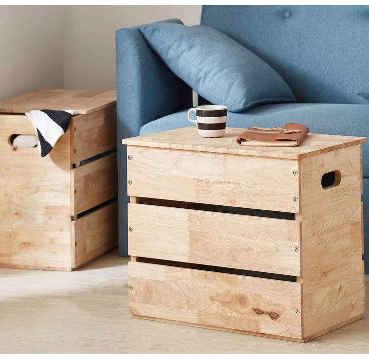 収納スツール 天然木 幅55cm コンテナボックス 玄関 リビング 木目 シンプル おしゃれ 北欧 ナチュラル コンパクト 新生活 一人暮らし ナチュラル NATURAL SIGNATURE(代引不可)