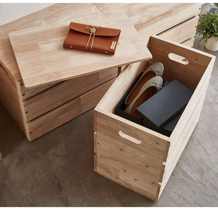 収納スツール 天然木 幅55cm コンテナボックス 玄関 リビング 木目 シンプル おしゃれ 北欧 ナチュラル コンパクト 新生活 一人暮らし ナチュラル NATURAL SIGNATURE(代引不可)