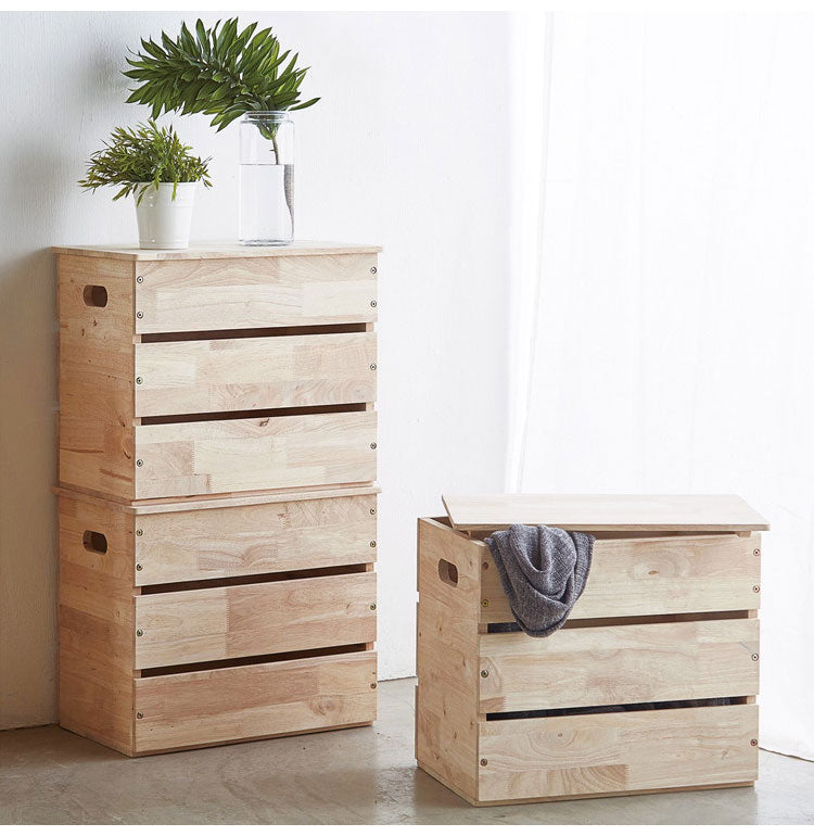 収納スツール 天然木 幅55cm コンテナボックス 玄関 リビング 木目 シンプル おしゃれ 北欧 ナチュラル コンパクト 新生活 一人暮らし ナチュラル NATURAL SIGNATURE(代引不可)