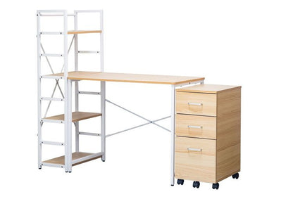 デスクワゴン トライベッカ NA/WH キャスター付き サイドチェスト 引き出し デスクワゴン デスク下収納 サイドワゴン デスクチェスト オフィス収納 オフィスデスク サイドテーブル ソファサイド(代引不可)