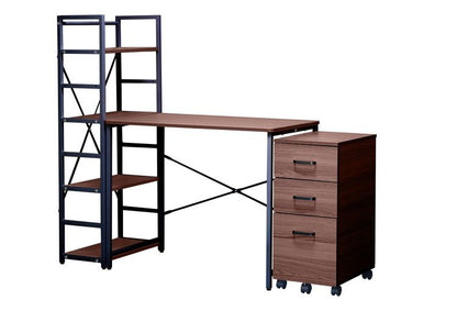 ワークデスク トライベッカ BR/BK デスクワゴン キャスター付き デスクサイドワゴン デスクサイドラック サイドラック サイドワゴン オフィス インテリア(代引不可)