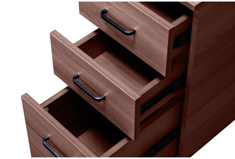 デスクワゴン トライベッカ BR/BK キャスター付き サイドチェスト 引き出し デスクワゴン デスク下収納 サイドワゴン デスクチェスト オフィス収納 オフィスデスク サイドテーブル ソファサイド(代引不可)