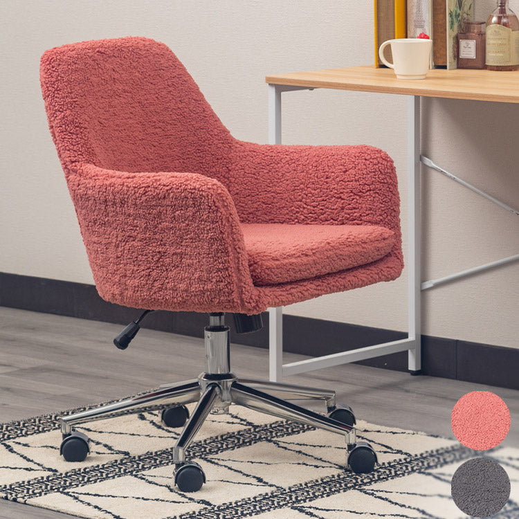 回転チェア ダイニングチェア 肘付き ボア生地 回転 椅子 昇降式 いす イス ひじ掛け コンパクト リビング ダイニング おしゃれ 北欧 インテリア かわいい リモートワーク 在宅勤務(代引不可)