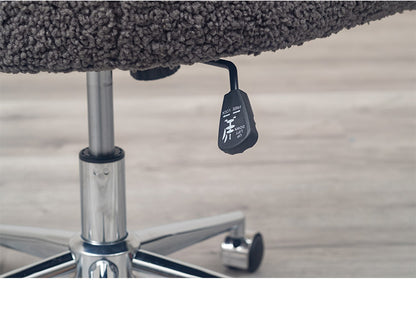 回転チェア ダイニングチェア 肘付き ボア生地 回転 椅子 昇降式 いす イス ひじ掛け コンパクト リビング ダイニング おしゃれ 北欧 インテリア かわいい リモートワーク 在宅勤務(代引不可)