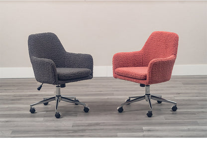 回転チェア ダイニングチェア 肘付き ボア生地 回転 椅子 昇降式 いす イス ひじ掛け コンパクト リビング ダイニング おしゃれ 北欧 インテリア かわいい リモートワーク 在宅勤務(代引不可)