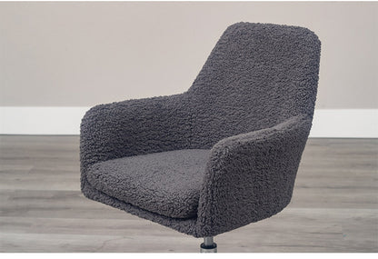 回転チェア ダイニングチェア 肘付き ボア生地 回転 椅子 昇降式 いす イス ひじ掛け コンパクト リビング ダイニング おしゃれ 北欧 インテリア かわいい リモートワーク 在宅勤務(代引不可)