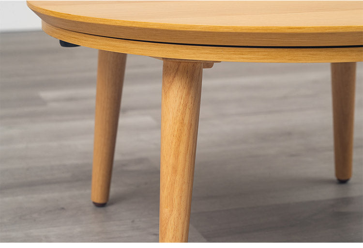 こたつテーブル 幅75cm 円形 節電 省エネ インテリア おしゃれ 北欧 丸型 ラウンド リビング ダイニング コタツ 炬燵 木製 センターテーブル ローテーブル コンパクト 一人暮らし(代引不可)