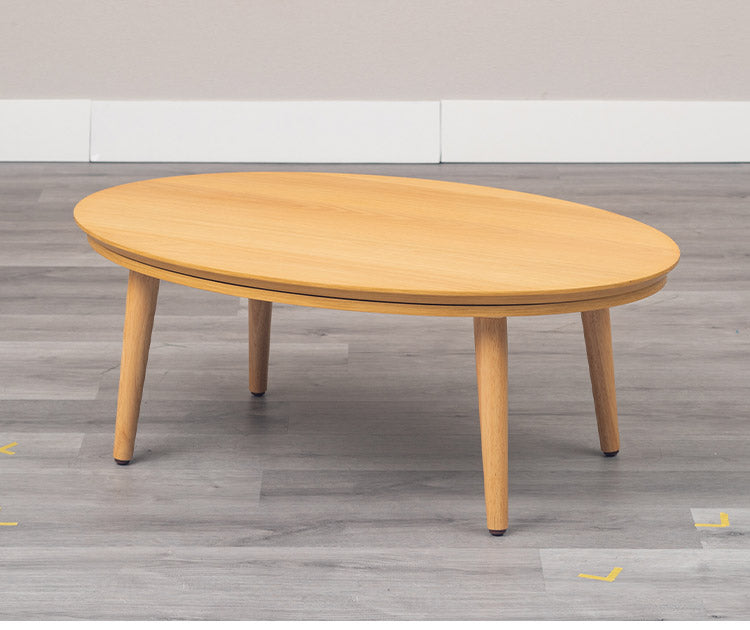 こたつテーブル 幅105cm 楕円形 節電 省エネ インテリア おしゃれ 北欧 リビング ダイニング コタツ 炬燵 木製 センターテーブル ローテーブル コンパクト 一人暮らし(代引不可)