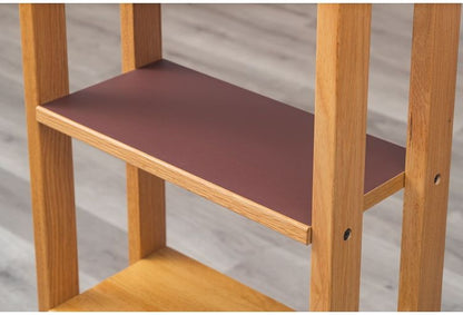 55シェルフ リノ バーガンディ ラック 書棚 ブックシェルフ 本棚 オープンラック 教科書 収納棚 勉強机 スリム 子供部屋 オフィス 書斎(代引不可)