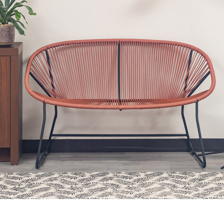 ロープベンチ 2P リビングチェア ダイニングチェア デザイン 食卓イス ダイニング椅子 おしゃれ インテリア リビング ダイニング カフェ 椅子 いす イス 北欧(代引不可)