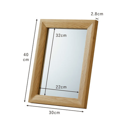 ミラー 30×40cm 壁立て掛け式 長方形 かわいい 姿見 軽い 吊り下げ ウォールミラー 北欧 シンプル ドレッサー 鏡 リビング ダイニング 洗面所 玄関 モダン 姿見 軽い 軽量(代引不可)