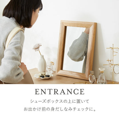 ミラー 30×40cm 壁立て掛け式 長方形 かわいい 姿見 軽い 吊り下げ ウォールミラー 北欧 シンプル ドレッサー 鏡 リビング ダイニング 洗面所 玄関 モダン 姿見 軽い 軽量(代引不可)