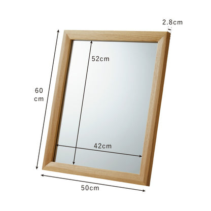 ミラー 50×60cm 壁立て掛け式 長方形 かわいい 姿見 軽い 吊り下げ ウォールミラー 北欧 シンプル ドレッサー 鏡 リビング ダイニング 洗面所 玄関 モダン 姿見 軽い 軽量(代引不可)