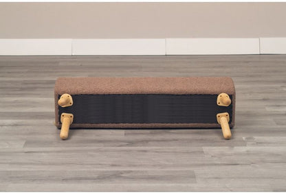 ベンチ グレージュ NATURAL SIGNATURE 1114 ダイニングベンチ ナチュラル イス チェア かわいい おしゃれ カラフル コンパクト 木材 天然木脚 クッション リビング オットマン ダイニング 玄関(代引不可)