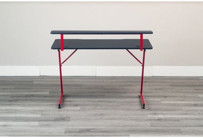 ゲーミングデスク フェレス RE/BK インテリア デスク パソコンデスク 机 テレワーク 書斎デスク 学習机 PCデスク 勉強机 学習デスク オフィスデスク(代引不可)