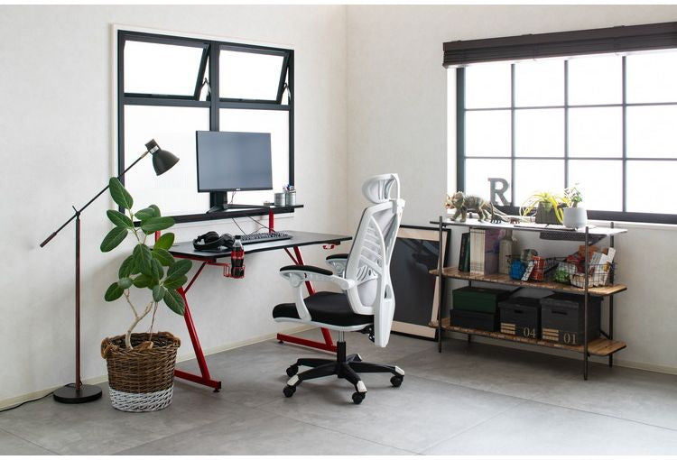 ゲーミングデスク フェレス RE/BK インテリア デスク パソコンデスク 机 テレワーク 書斎デスク 学習机 PCデスク 勉強机 学習デスク オフィスデスク(代引不可)