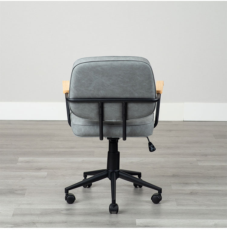 肘付ガス圧チェアー エイム GY デスクチェア おしゃれ 昇降式 ソフトレザー オフィスチェア イス PCチェア 学習チェア ワークチェア 事務椅子 いす 椅子 チェア チェアー(代引不可)