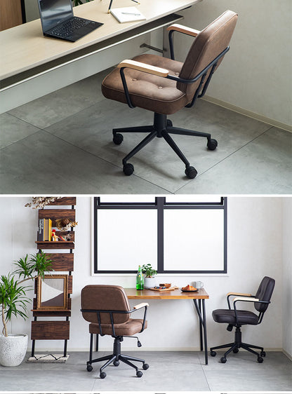 肘付ガス圧チェアー エイム BR デスクチェア おしゃれ 昇降式 ソフトレザー オフィスチェア イス PCチェア 学習チェア ワークチェア 事務椅子 いす 椅子 チェア チェアー(代引不可)