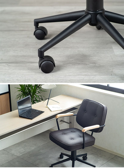 肘付ガス圧チェアー エイム BK デスクチェア おしゃれ 昇降式 ソフトレザー オフィスチェア イス PCチェア 学習チェア ワークチェア 事務椅子 いす 椅子 チェア チェアー(代引不可)