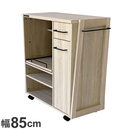 レンジボード 幅85cm キャスター付き 木目調 シンプル レンジ台 炊飯器 おしゃれ かわいい 北欧 新生活 一人暮らし(代引不可)