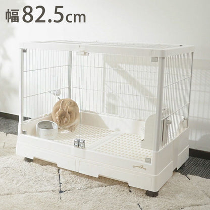 マルカン うさぎ用 ケージ サークル クリアライフ 80W ガラス ガラス製 クリア 透明 屋根付き キャスター付き 組み立て簡単 簡単組立 広い 広々 小動物用 ゲージ うさぎ用ケージ
