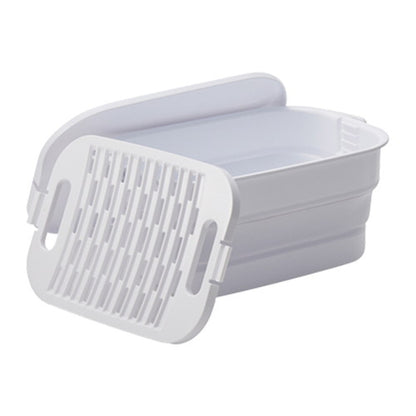 折りたためる つけ置き洗いバケツ グレー ランドリー バスケット バケツ コンパクト 小ぶり 容量7L 日本製(代引不可)