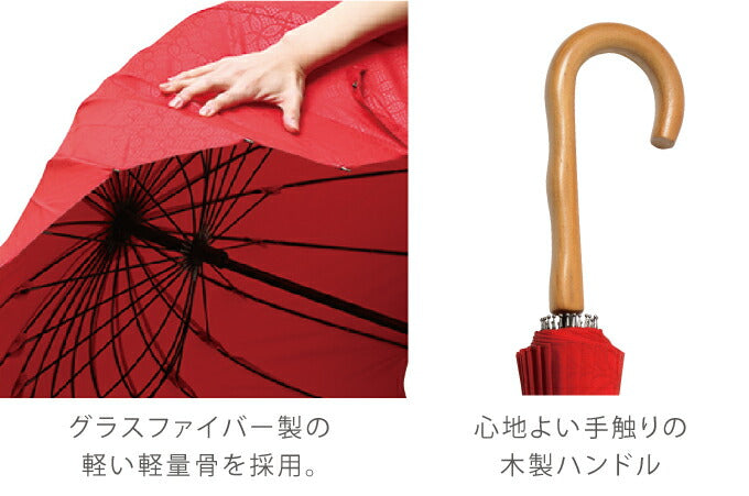 超軽量24本骨傘 470g 江戸 江戸切子柄 多骨傘 和傘 傘 雨傘 軽い 大きい 和風 柄 和柄(代引不可)