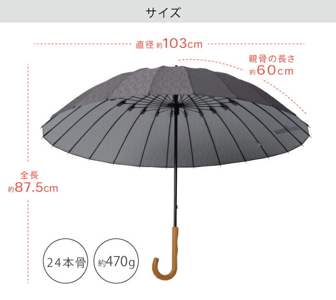 超軽量24本骨傘 470g 江戸 江戸切子柄 多骨傘 和傘 傘 雨傘 軽い 大きい 和風 柄 和柄(代引不可)