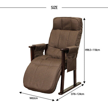 肘付きリクライニングチェア パーソナルチェア リクライニングチェア チェア いす イス リクライニングチェアー 椅子 座面調節 リクライニング ポケット付 収納 高さ調整 調整 肘掛け 背もたれ(代引不可)