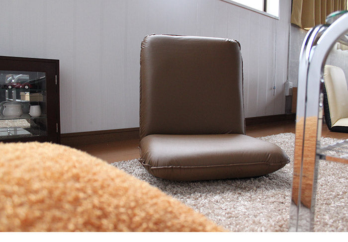 フラット座椅子 5段階 レザー 座椅子 肘 チェア チェアー いす イス 椅子 リビング パーソナルチェア コンパクト シンプル コンパクト ローデスク 読書 TV 持ち運び(代引不可)