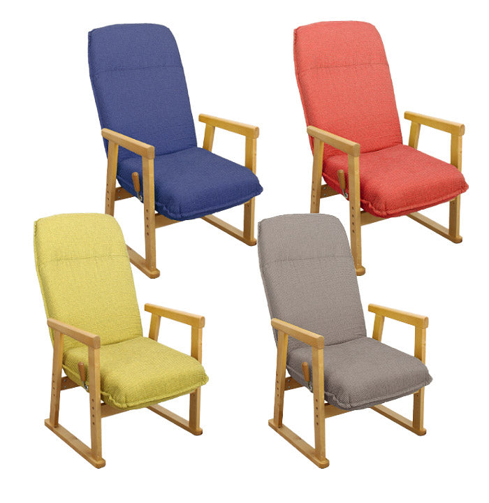 レバー式リクライニングチェア ハイタイプ スツール 高座椅子 パーソナルチェア ヘッドレス14段階調整 レバー式 リラックスチェア リクライニング リクライニングチェア(代引不可)