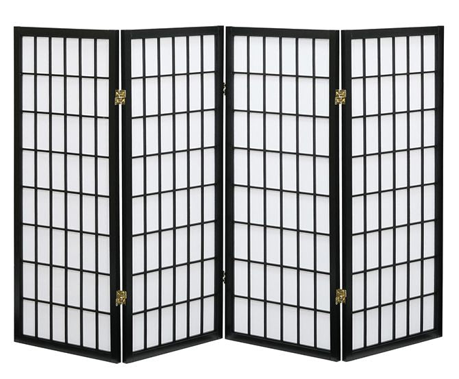 スクリーン 障子4連スクリーン 目隠し 間仕切り 障子 和風モダン 衝立 格子(代引不可)