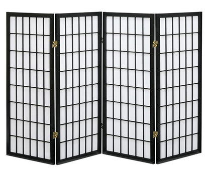 スクリーン 障子4連スクリーン 目隠し 間仕切り 障子 和風モダン 衝立 格子(代引不可)