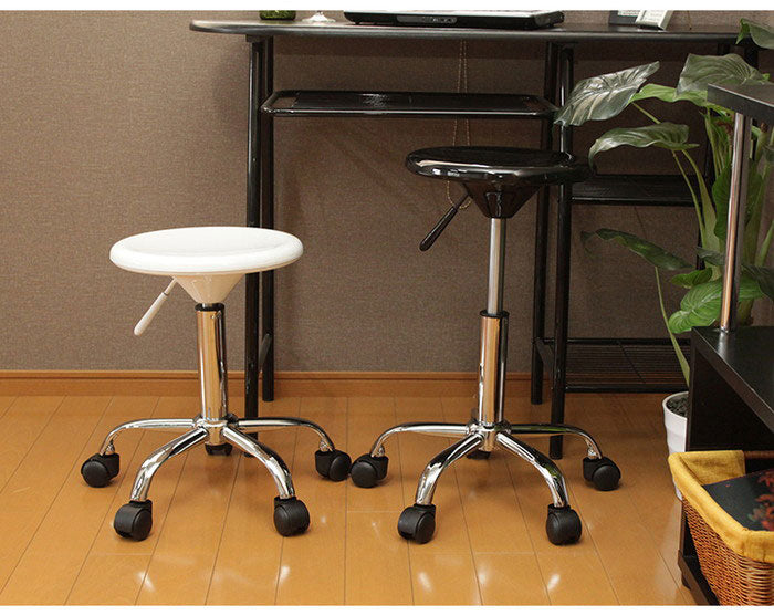 ガス圧チェアー 丸椅子 カウンターチェアー バーチェアー 回転チェアー キャスター付き キッチン スツール ワーキングチェア 椅子 いす イス チェア チェアー 腰掛け キャスター付きチェア(代引不可)