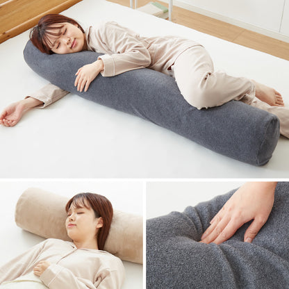 抱き枕 円柱クッション 120cm ロング抱き枕 帝人クリスター 円筒型 筒型 だきまくら 大きい ふわふわ 柔らかい 横向き寝 快眠 男女兼用 快眠サポート 妊婦 マタニティ 長い枕 まくら 枕 カバー洗える
