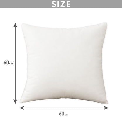 ヌードクッション 60×60 4個セット 日本製 洗える テイジン中綿使用 ふかふか 肉厚 帝人綿 テイジン TEIJIN 中身 中材 国産 洗えるクッション ウォッシャブル 清潔 セット