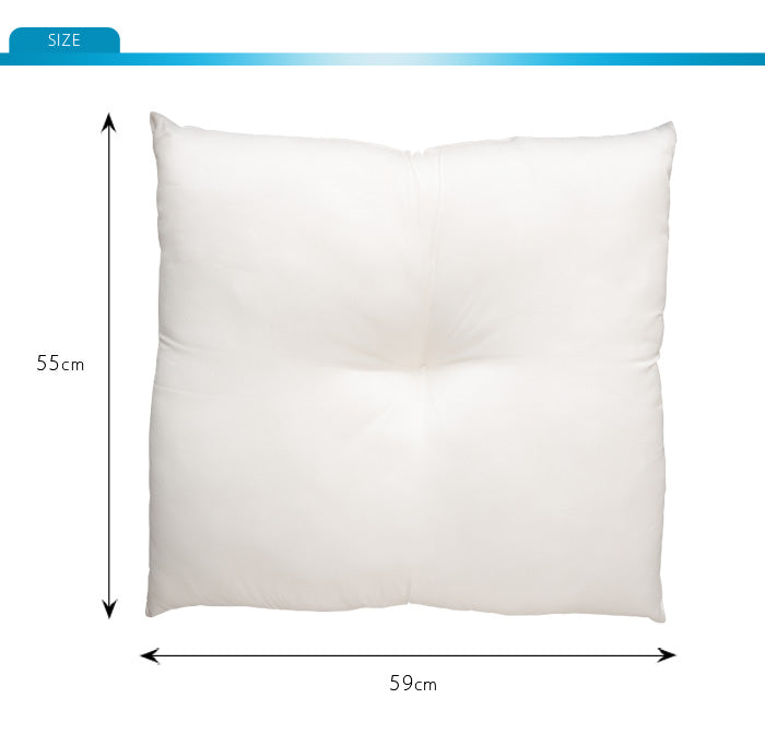 座布団 日本製 55×59 テイジン製中綿使用 ヌード座布団 クッション 洗える 国産 単品