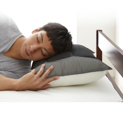 カバー付き 男の枕 まくら 備長炭パイプ 加齢臭 に効く 日本製 洗える 43×63 高め パイプ 男性向け 臭い 彼氏 父 お父さん 父の日 プレゼント ギフト ピロー 消臭 国産 セット