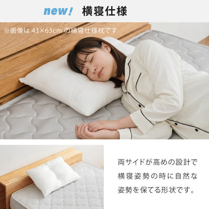 2個組 ウォッシャブル枕 35×50cm 日本製 横寝仕様 横向き寝 テイジン製中綿使用 肩こり 首こり 国産 安眠 マクラ まくら 洗える 業務用 旅館 ホテル