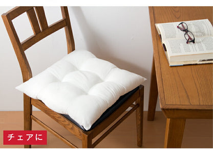 シートクッション 45×45 テイジン製中綿使用 TEIJIN 帝人 防臭 洗える ウォッシャブル 日本製 国産 白 グレー 無地 単品 クッション シート チェア ヌードクッション 椅子 座布団 クッション中材