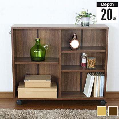 キャスター付きマルチラック 幅78×奥行20×高さ64cm 押入れ収納 オープンラック 収納ラック マルチラック ラック シェルフ(代引不可)