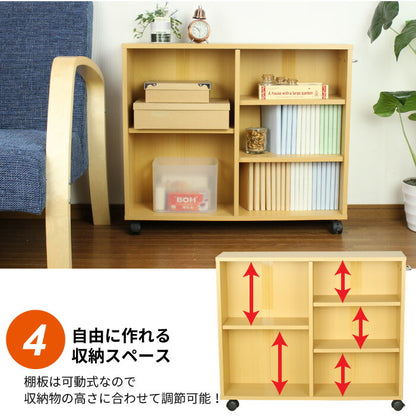 キャスター付きマルチラック 幅78×奥行20×高さ64cm 押入れ収納 オープンラック 収納ラック マルチラック ラック シェルフ(代引不可)