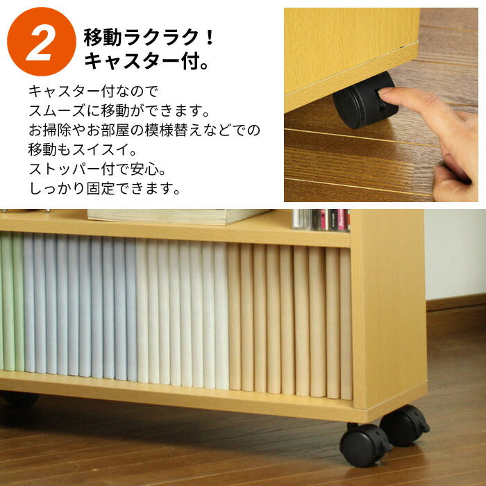 キャスター付きマルチラック 幅78×奥行25×高さ64cm 押入れ収納 オープンラック 収納ラック マルチラック ラック シェルフ(代引不可)