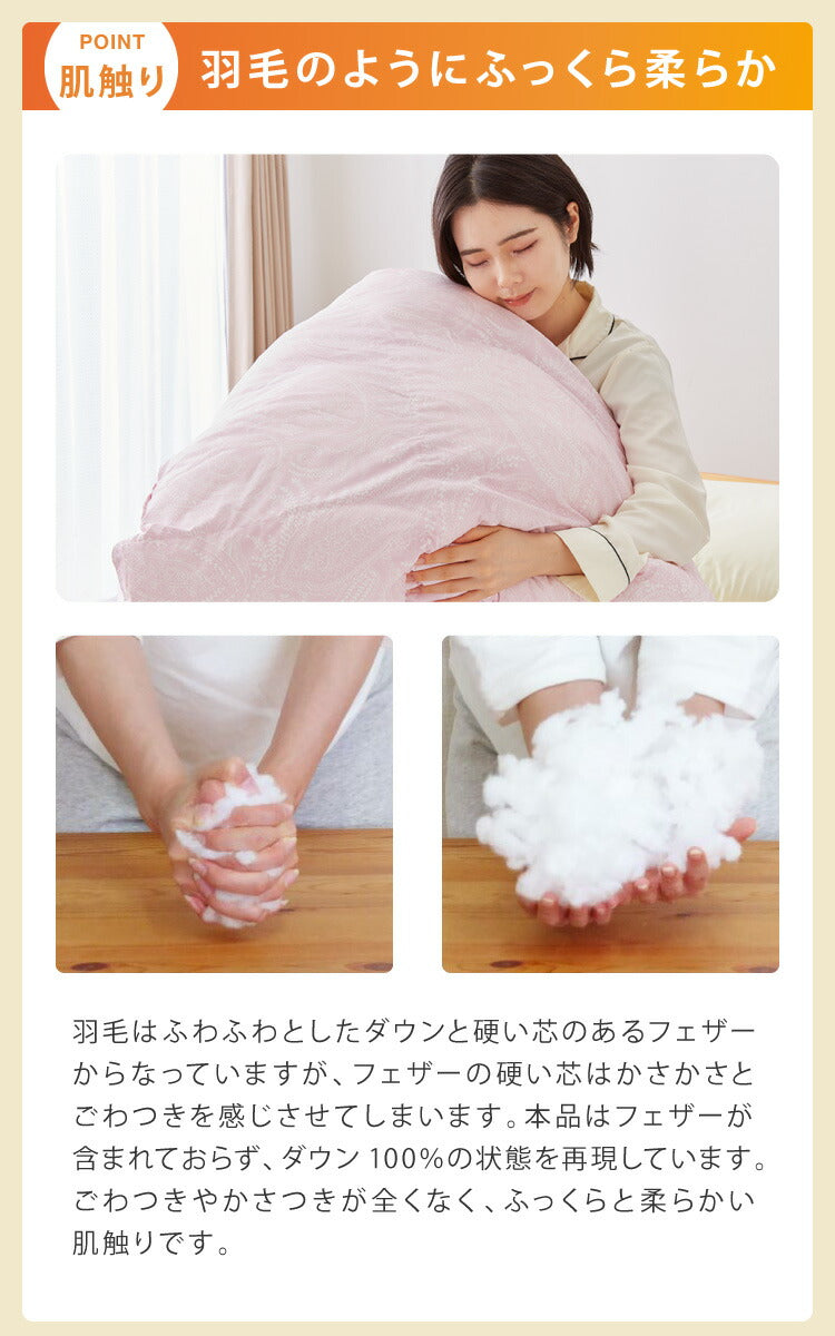 西川寝具セット 洗える 羽毛タッチ 掛け布団 毛布 セミダブル 掛布団 羽毛を超える暖かさ ふんわりボリューム 西川 人工羽毛 軽い 暖かい ほこりが出にくい ニオイがない 昭和西川 セミダブルロング(代引不可)