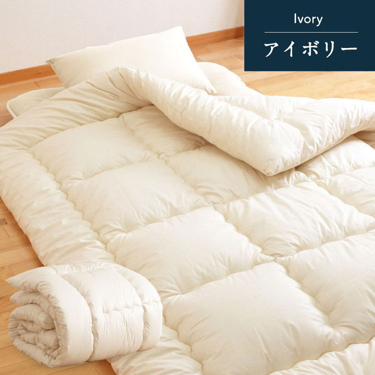 フランス産 羊毛100% 掛け布団 シングルロング 日本製 羊毛100% 掛け布団 ロング 国産 羊毛 掛け布団 匂いの少ないフランス産プレミアムウール使用 日本製(代引不可)