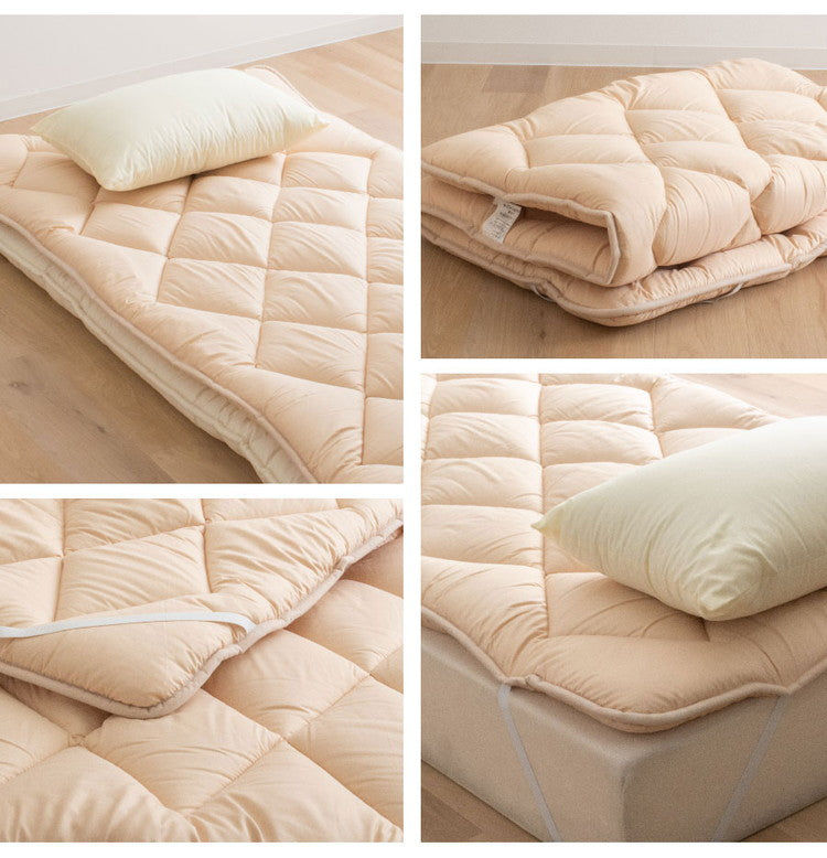 綿50%混 ボリューム敷パッド セミダブル 日本製 綿混 ボリューム敷きパッド セミダブル 国産 ボリューム ベッドパッド 敷パッド 敷きパット 綿50%使用(代引不可)