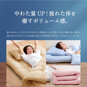 固綿入り 防ダニ抗菌 洗える 敷布団 ダブルロング 日本製 防ダニ抗菌 敷き布団(固綿入り) ダブル ロング 国産 敷布団 洗える 清潔 防ダニ 抗菌 防臭 軽い(代引不可)