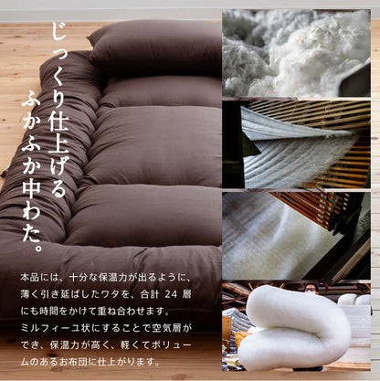 かるふわ 防ダニ 敷布団 シングルロング 日本製 防ダニ抗菌 敷き布団(固綿無し) 国産 日本製 洗える しき布団 抗菌 防臭 防ダニ 敷き布団 単品敷布団 清潔 丸洗い(代引不可)
